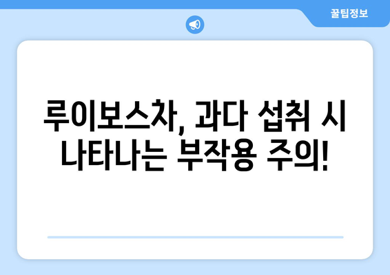 루이보스차 부작용, 알아야 할 5가지 | 루이보스차, 부작용, 건강, 주의사항