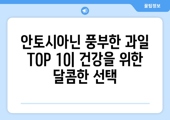 안토시아닌 효능 & 풍부한 과일 TOP 10| 건강을 위한 달콤한 선택 | 안토시아닌, 항산화, 눈 건강, 혈관 건강, 면역력