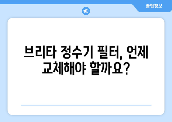 브리타 정수기 부작용, 알아야 할 모든 것 | 건강, 안전, 필터 교체 주기