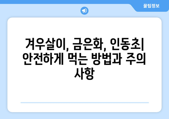 겨우살이, 금은화, 인동초| 효능, 부작용, 먹는 법 총정리 | 건강, 약초, 민간요법, 면역력