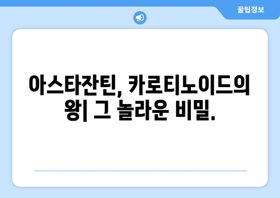 아스타잔틴의 모든 것| 효능, 부작용, 복용법, 헤마토코쿠스, 카로티노이드의 왕 | 건강, 영양, 항산화, 면역