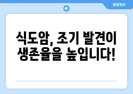 식도암, 조기 발견이 중요해요! 징후와 증상, 그리고 식단 관리 가이드 | 식도암, 건강, 예방, 음식