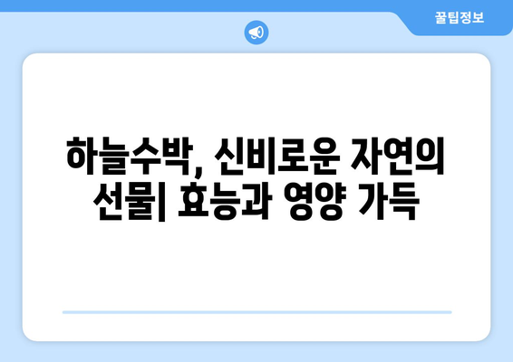 하늘수박 효능, 영양 성분, 하늘타리 뿌리 차 끓이는 법| 건강 효과와 활용법 총정리 | 천연 건강 식품, 차 만드는 법, 하늘타리 효능