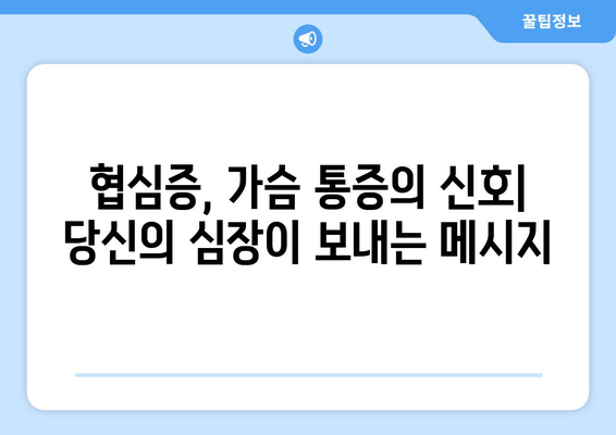 협심증, 증상과 원인 그리고 예방법| 나의 심장 건강 지키기 | 심장병, 가슴 통증, 건강 관리