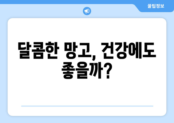 망고의 모든 것| 효능, 부작용, 먹는 법, 보관법 총정리 | 망고, 과일, 건강, 영양, 팁