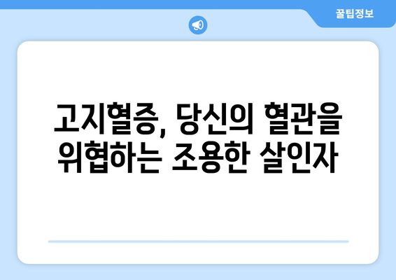 고지혈증 증상과 혈관 건강 지키는 