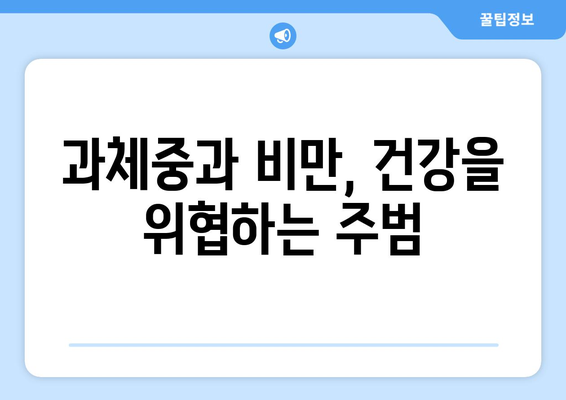 과체중과 비만, 건강에 미치는 영향은? | 건강 위험, 질병, 관리 방법