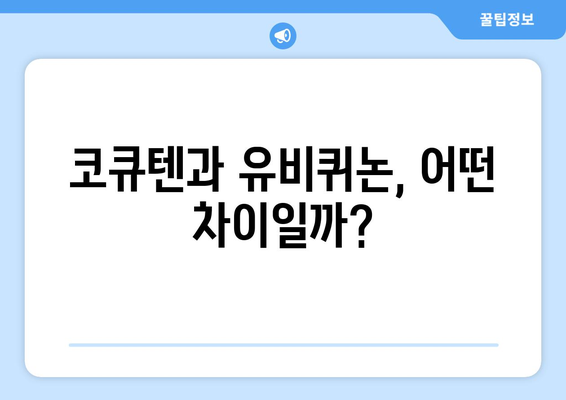 코큐텐CoQ10 완벽 가이드| 효능, 부작용, 복용법, 유비퀴논과의 차이 | 건강, 영양제, 항산화