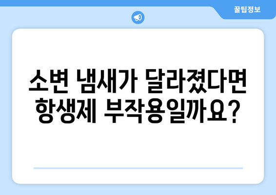 항생제 부작용으로 인한 소변 변화| 궁금한 모든 것 | 항생제, 부작용, 소변, 색깔, 냄새, 양, 주의사항