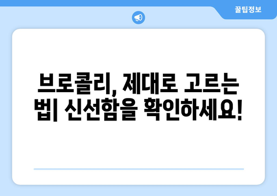 브로콜리의 놀라운 효능 & 부작용, 제대로 고르는 법 & 맛있는 레시피까지 | 건강 식단, 브로콜리 효능, 브로콜리 고르는법, 브로콜리 레시피