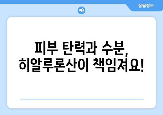 히알루론산 효능 & 먹는법 완벽 가이드 | 피부 노화 방지, 보충법, 필수 정보