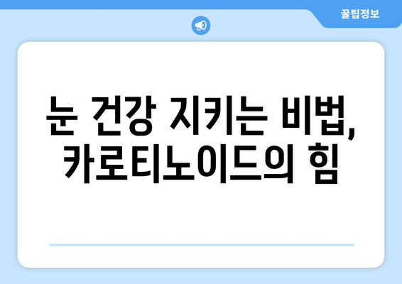 자연이 선물하는 건강, 카로티노이드의 놀라운 효능 | 건강, 항산화, 면역, 시력, 피부, 식품