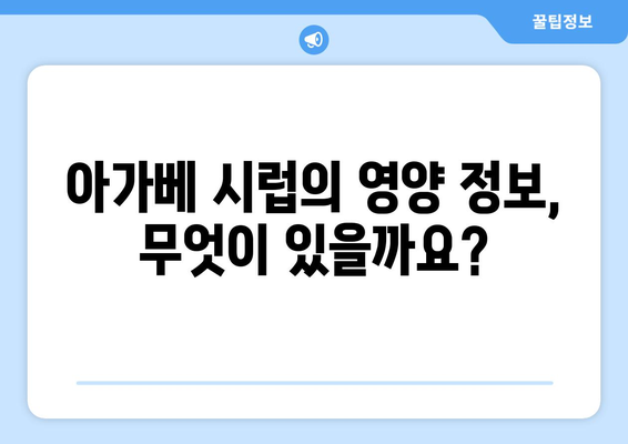 설탕 대신 아가베 시럽, 건강에 정말 좋을까요? | 아가베 시럽, 혈당, 영양 정보, 설탕 대체재