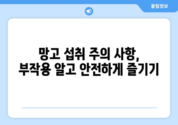 망고의 모든 것| 효능, 부작용, 먹는 법, 보관법 총정리 | 망고, 과일, 건강, 영양, 팁