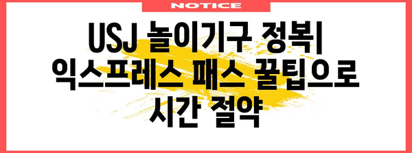 USJ 놀이기구 정복 | 익스프레스 패스 꿀팁으로 시간 절약