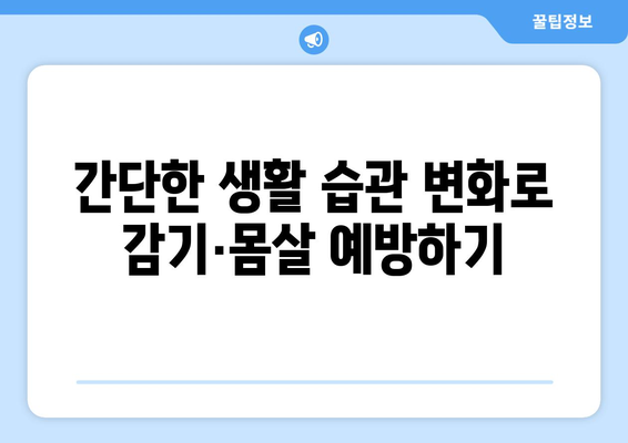 감기·몸살 빨리 낫게 하는 천연 해결책 5가지 | 면역력 강화, 자연 치유, 건강 관리