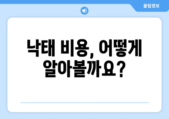 임신 낙태 시 주의 사항| 비용, 절차, 권고사항 | 나에게 맞는 선택, 안전하고 현명하게