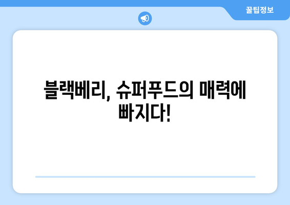 블랙베리 효능 & 부작용 완벽 가이드| 고르는 법, 먹는 법, 보관 방법까지! | 블랙베리, 건강 정보, 슈퍼푸드