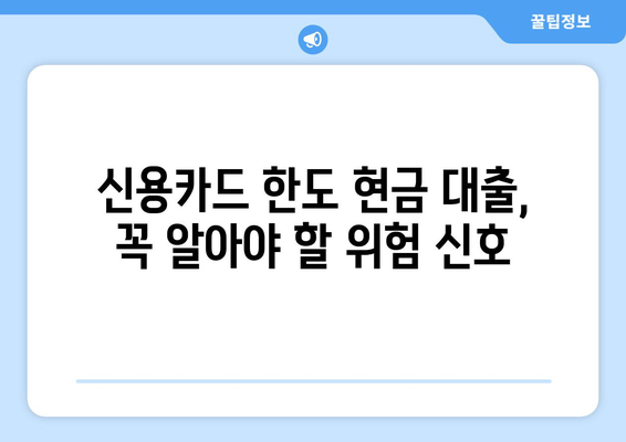 신용카드 한도 현금 대출, 안전하게 이용하는 방법 |  리스크 관리, 성공적인 활용 가이드