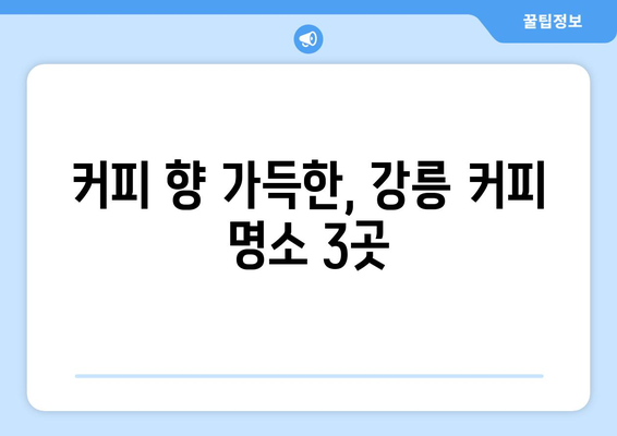 강릉 여행 필수 코스! 베스트 7 가볼만한 곳 | 강릉 핫플레이스 추천 & 여행 정보