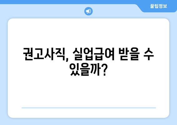 권고사직 후 실업급여 거절, 이럴 땐? | 대응 전략 & 노동법 지침 완벽 가이드