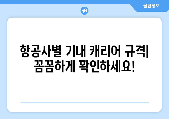 비행기 기내 캐리어 규정 완벽 정복| 항공사별 규격 & 보관 가이드 | 기내 반입, 위탁, 짐 싸는 꿀팁