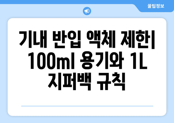 위탁 수하물 액체 규정 완벽 가이드 | 과도한 액체는 허용되지 않습니다! | 기내 반입, 짐 싸는 팁, 액체류 제한