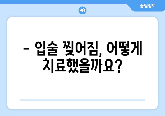 입술 찢어짐 치료 후기| 안전하고 빠른 회복 경험 공유 | 솔직 후기, 치료 과정, 주의 사항