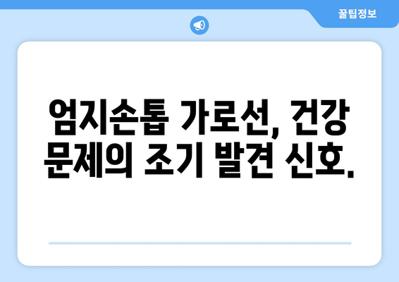 엄지손톱 가로선이 말하는 건강 신호| 당신의 몸이 보내는 메시지 | 건강, 손톱, 진단, 건강상태, 건강관리