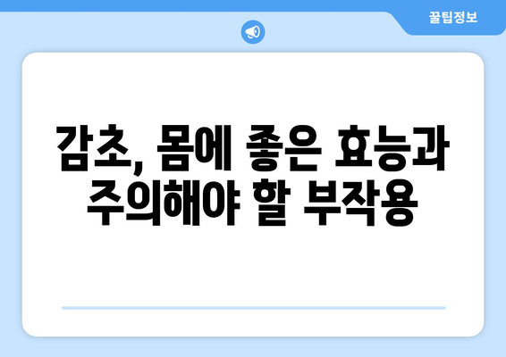 감초의 놀라운 효능과 부작용, 먹는 법까지! 설탕보다 50배 더 달콤한 비밀 | 건강, 약초, 천연 감미료