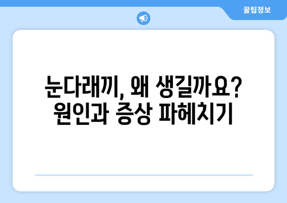 눈다래끼, 초기 증상부터 빠른 치료법까지 완벽 가이드 | 눈다래끼 원인, 증상, 치료, 예방