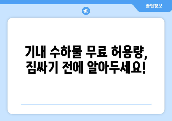 제주항공 수화물 무게 제한 완벽 가이드 | 위탁, 기내, 짐 규정, 꿀팁 모두 담았습니다!