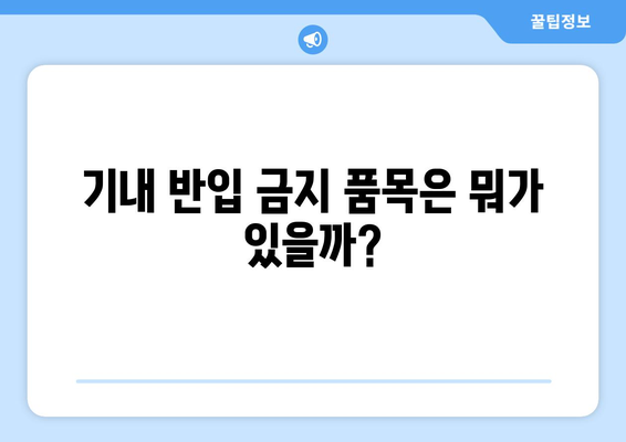 기내 수하물, 궁금한 건 다 있어! 핵심 질문과 답변 총정리 | 기내 반입 규정, 수하물 크기, 무게 제한, 금지 품목