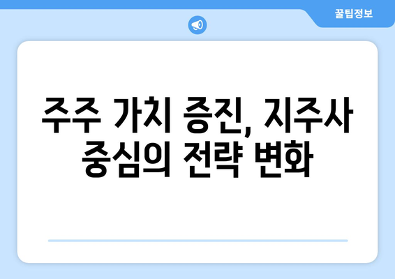 기업가치 향상 정책| 지주사와 자동차주, 새로운 움직임의 시작 | 기업가치, 주주 가치, 지주회사, 자동차 산업, 투자 전략