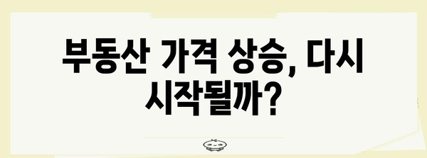 부동산 시장 현황 | 바닥인가? 금리 인하와 가격 상승 분석