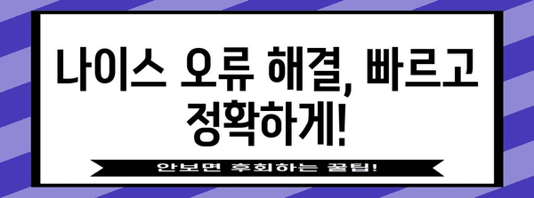 연말정산 나이스 오류 해결 솔루션| 자주 발생하는 오류 & 해결 방법 총정리 | 연말정산, 나이스, 오류 해결, 팁, 가이드