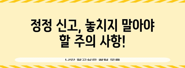 연말정산 정정신고, 제대로 알고 하세요! | 간편 가이드, 절차, 주의사항