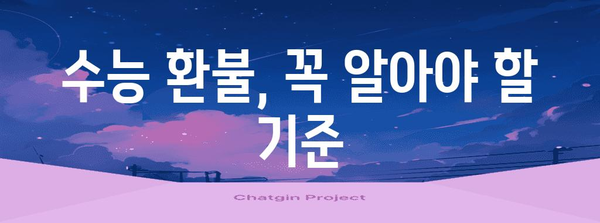 수능 환불,  어떻게 해야 할까요? | 수능 환불 절차, 환불 규정, 환불 가능 여부, 환불 신청 방법