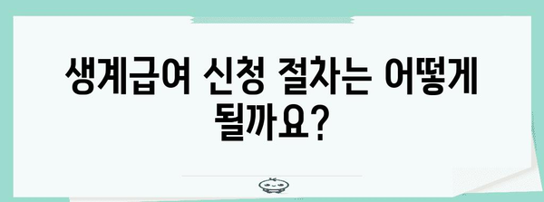 생계급여 신청, 이렇게 하면 됩니다! | 자격, 서류, 절차, 혜택, 문의처