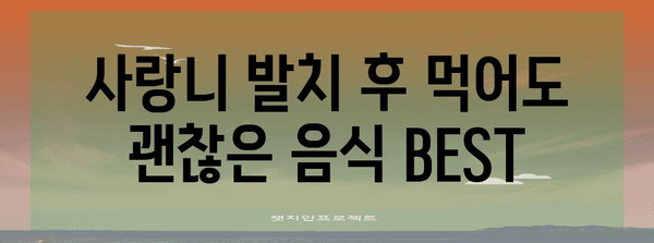 사랑니 발치 후 회복 가속화 식단 | 음식 추천과 주의 사항