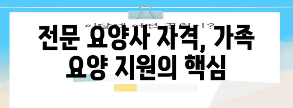 전문적 요양사 자격으로 가족요양 수당 받기