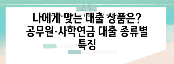 공무원·사학연금 대출 가이드 | 조건·금리·한도 총정리