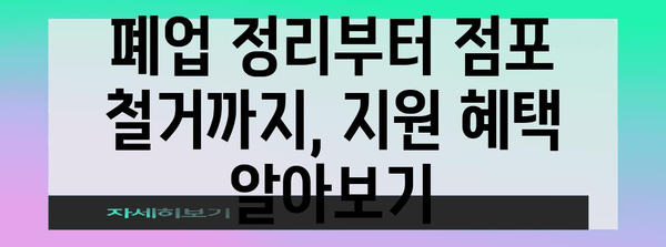 부산 상권 지원 안내 | 폐업정리와 점포 철거비 지원