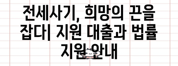 전세사기 피해자의 희망 | 지원 대출과 법률적 옵션 가이드