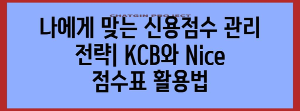 신용점수 1000+ 달성 비법 | KCB와 Nice 점수표 비교 분석