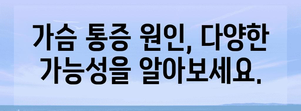 가슴 통증 원인 파악하기 | 숨이 멎는 듯한 오른쪽 가슴 통증의 심각성