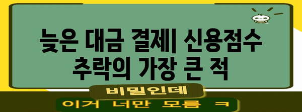 신용점수 하락 실례 분석 | 해결책 마련