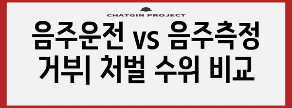 음주운전 vs 음주측정 거부| 어느 죄가 더 무거울까? | 처벌 수위 비교, 벌점, 면허 취소, 실제 사례