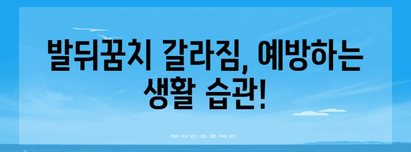 발뒤꿈치 갈라짐 관리 프로 캠 풋크림 가이드 | 간단하고 효과적으로 완화하는 비법