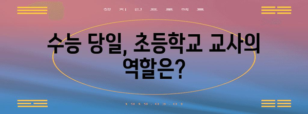 수능날 초등학교 등교| 학생, 학부모, 교사가 알아야 할 정보 | 수능, 등교, 안전, 주의사항, 학교